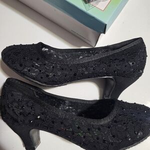 Chic Black Lace Kids Dress Shoes